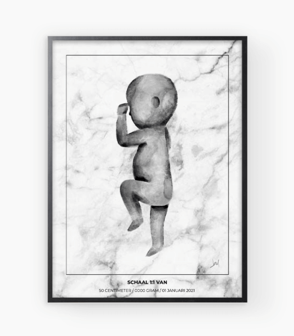 Birth Poster Marble