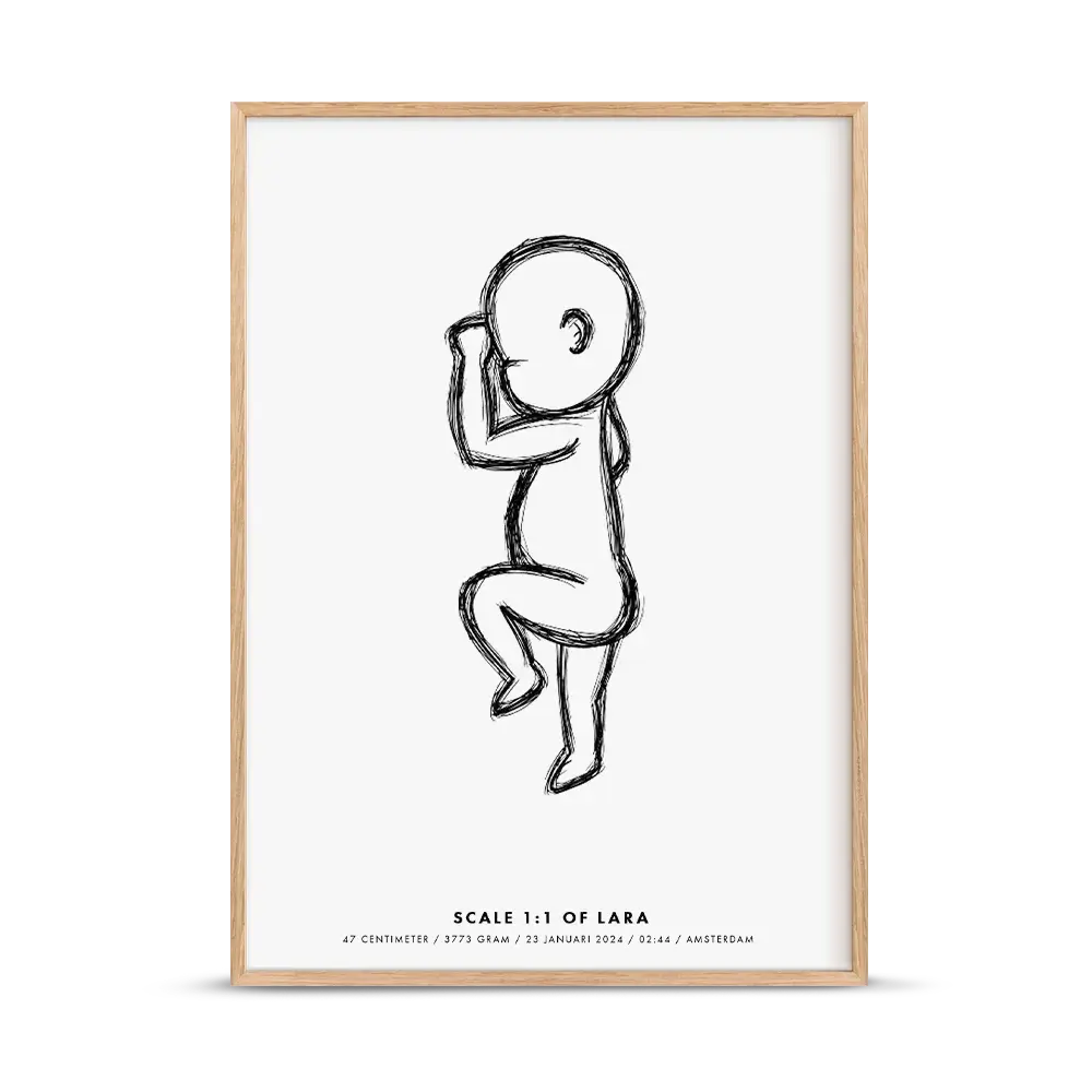 Birth poster white Birth poster white