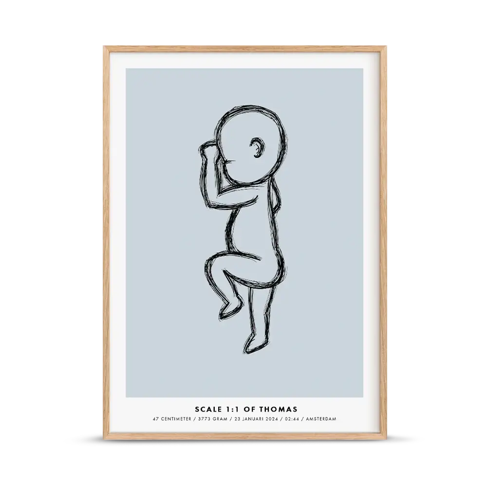 Birth poster blue Birth poster blue